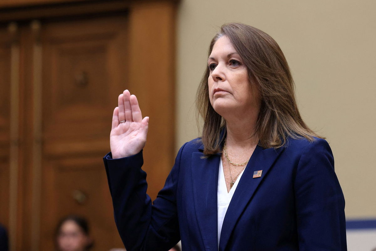 <i>Kevin Mohatt/Reuters via CNN Newsource</i><br/>US Secret Service Director Kimberly Cheatle is sworn in during a House of Representatives Oversight Committee hearing on the security lapses that allowed an attempted assassination of Republican presidential nominee Donald Trump