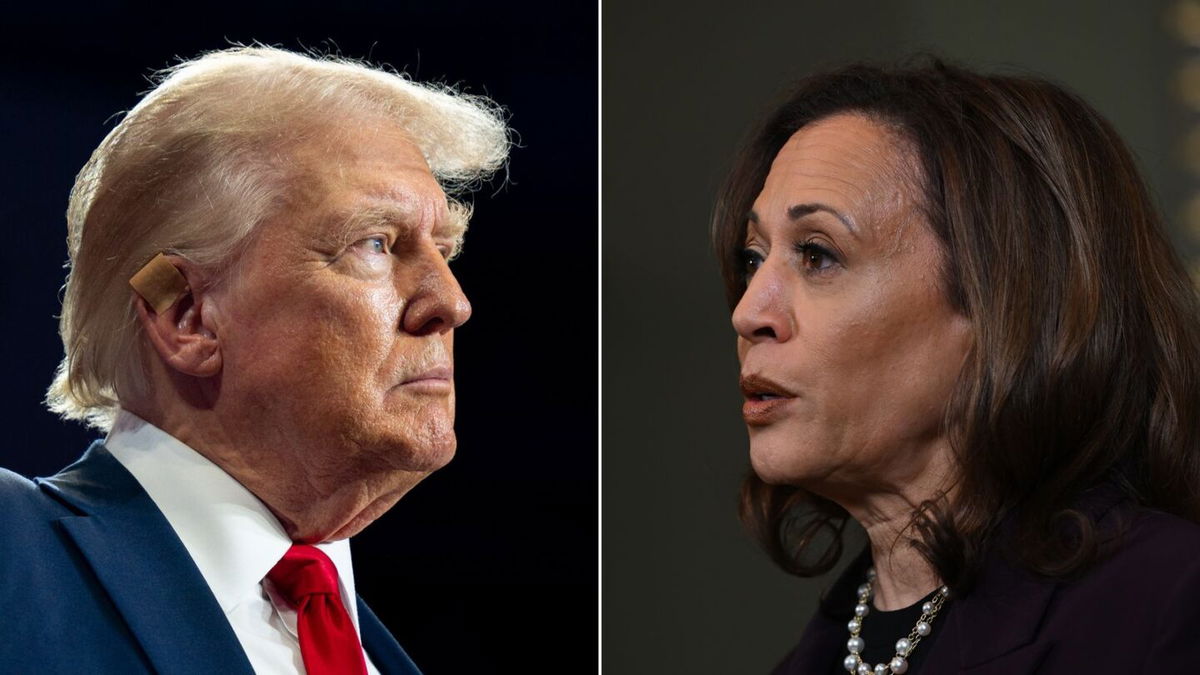 <i>Getty Images via CNN Newsource</i><br/>Former President Donald Trump and Vice President Kamala Harris.