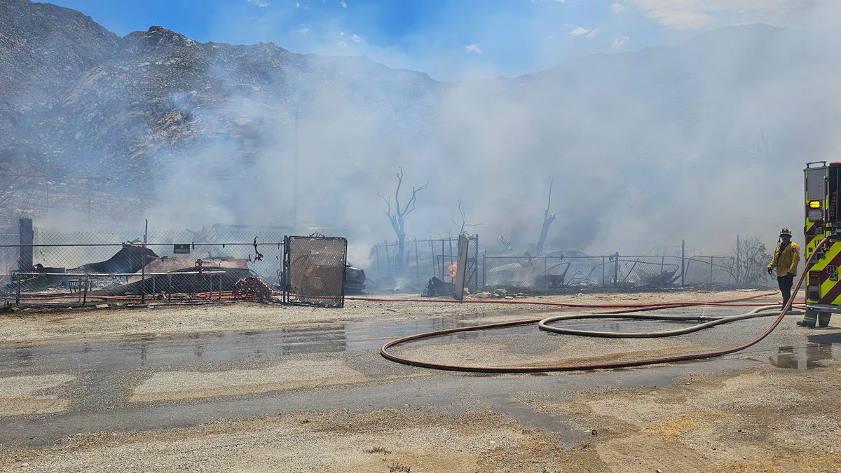 Brush Fire Damages Three Homes In Cabazon, Firefighter And Two People ...