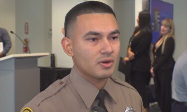 Miami-Dade police officer Nilson Ronaldo Herrera Pacheco was recognized Monday after he swiftly responded to a stabbing incident