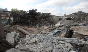 An industrial area destroyed by an Israeli airstrike in Nabatiyeh.