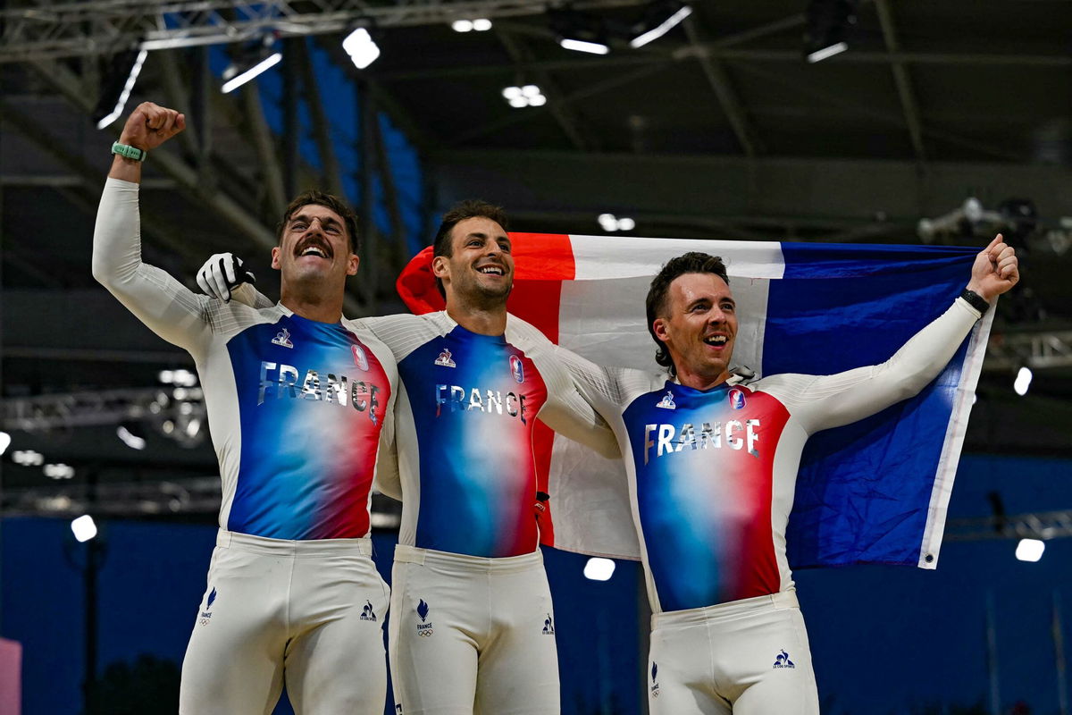 <i>Gonzalo Fuentes/Reuters via CNN Newsource</i><br/>The French trio lead the men's BMX race.