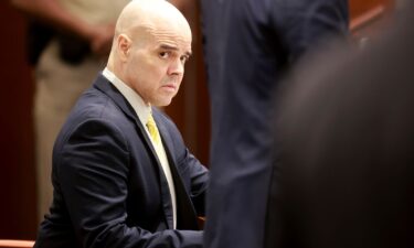 Robert Telles waits in the courtroom at the Regional Justice Center in Las Vegas