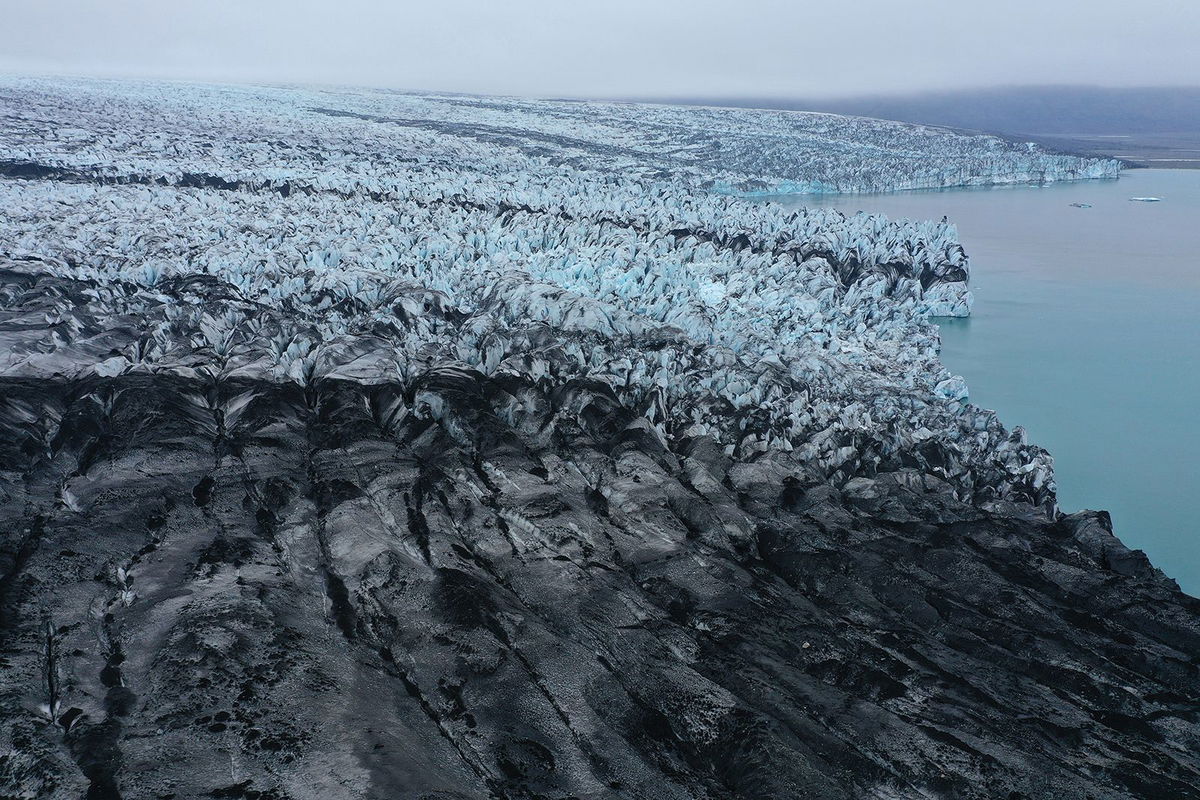 <i>Sean Gallup/Getty Images/File via CNN Newsource</i><br/>An iceberg that has broken off of receding Breidamerkurjokull glacier