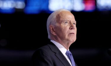 President Joe Biden speaks at the Democratic National Convention in Chicago on August 19