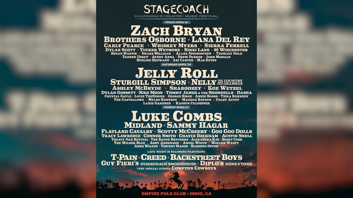 Zach Bryan, Jelly Roll, & Luke Combs to headline 2025 Stagecoach