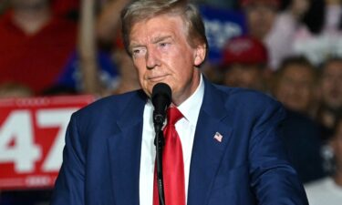 Former President Donald Trump speaks during a campaign rally at the Expo World Market Center in Las Vegas