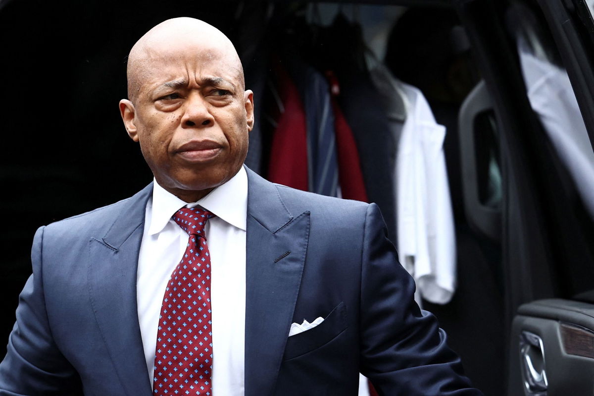 <i>Brendan McDermid/Reuters via CNN Newsource</i><br/>New York City Mayor Eric Adams arrives at a federal court for his arraignment Friday.