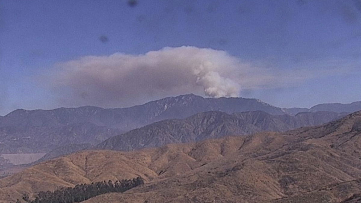 View of the Line Fire Thursday morning (9/26/24)