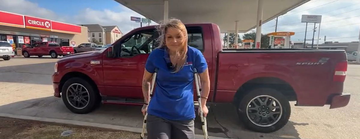 <i>KTBS via CNN Newsource</i><br/>Amanda Ryan was hit and run over by thief stealing her car in Bossier City