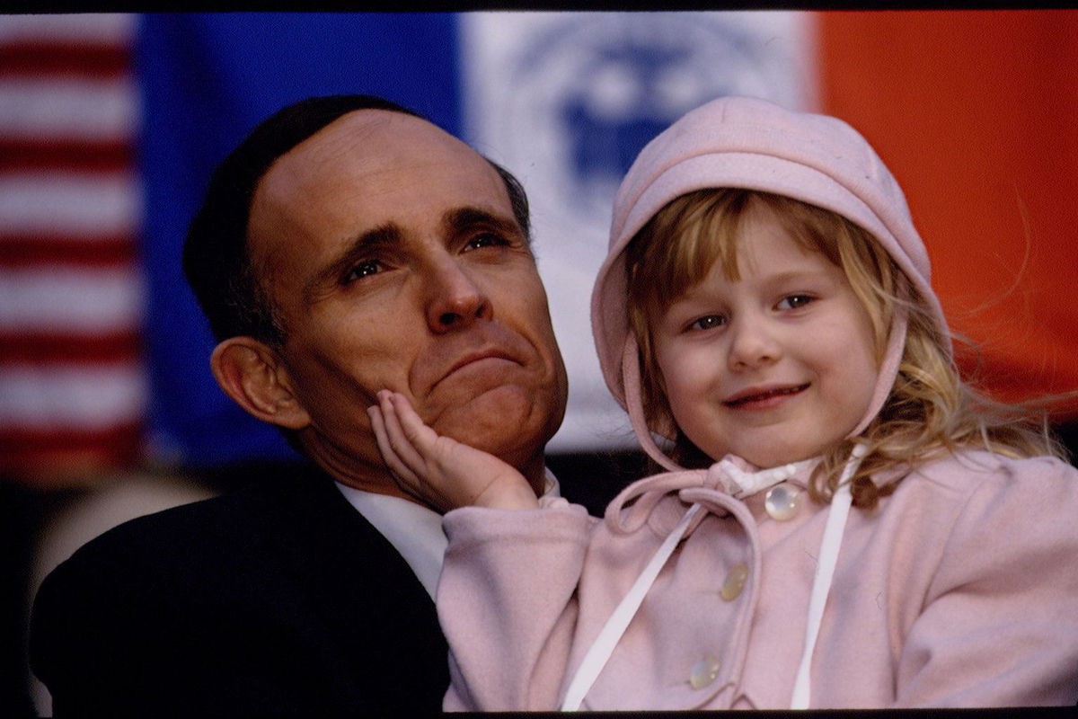 <i>Rick Maiman/Sygma/Getty Images via CNN Newsource</i><br/>Rudy Giuliani pictured with his daughter Caroline Giuliani.