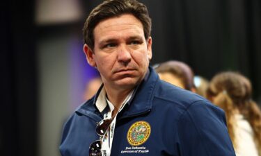 Florida Governor Ron DeSantis on February 19 in Daytona Beach