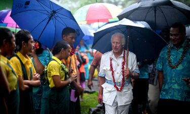 King Charles III visits O Le Pupu-Pue National Park in Samoa on October 24