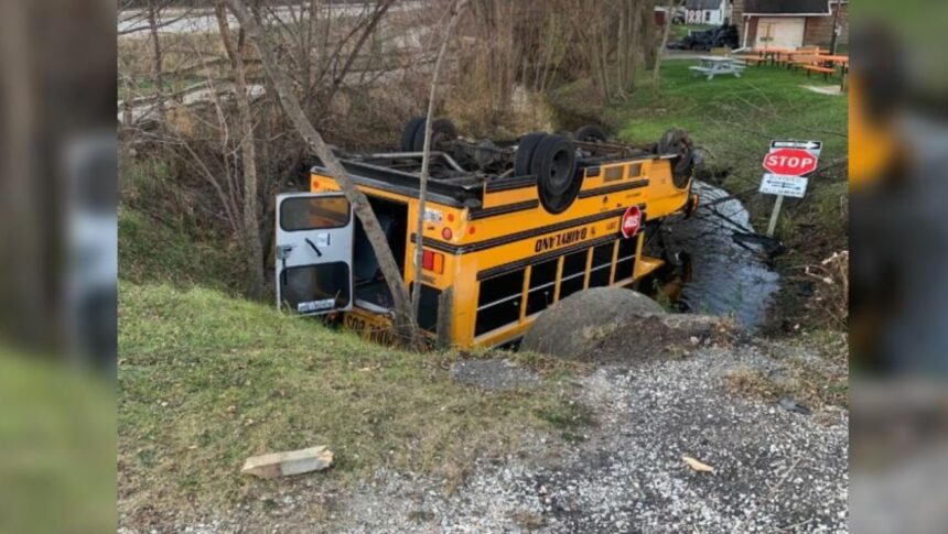 <i>Racine County Sheriff's Office via CNN Newsource</i><br/>A school bus was involved in a crash in the Town of Norway