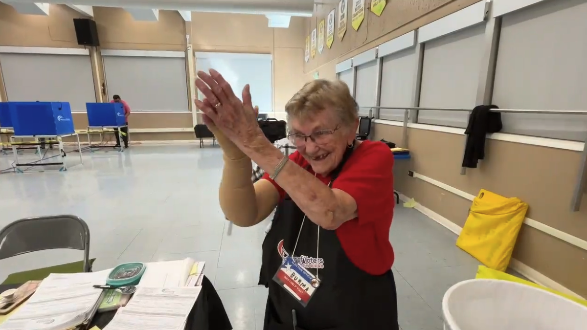 <i>KGTV via CNN Newsource</i><br/>Burma Dunn has been working the polls for 22 years