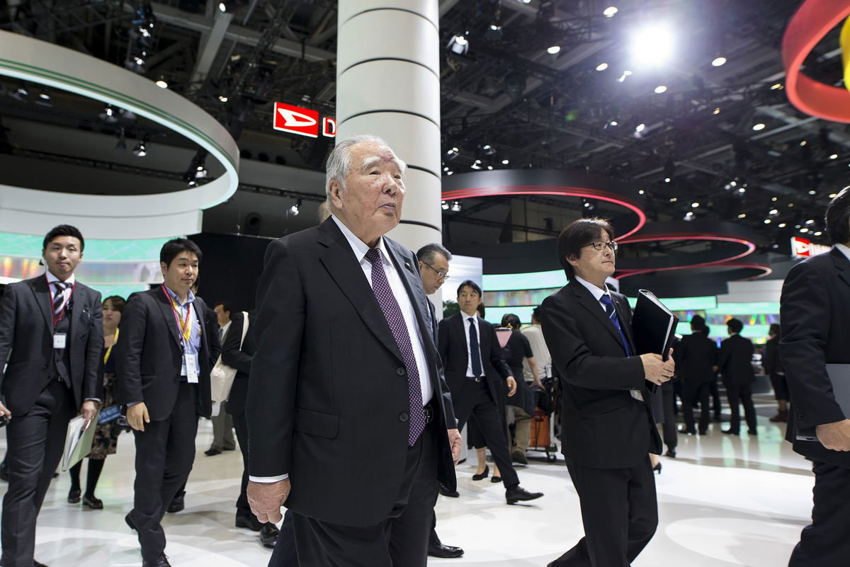 <i>Tomohiro Ohsumi/Getty Images via CNN Newsource</i><br/>Suzuki Chairman Osamu Suzuki