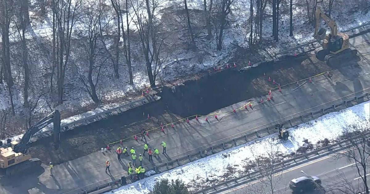 <i>WCBS/WLNY via CNN Newsource</i><br/>A sinkhole that cratered a section of I-80 in New Jersey was caused by an abandoned mineshaft collapsing underneath the highway