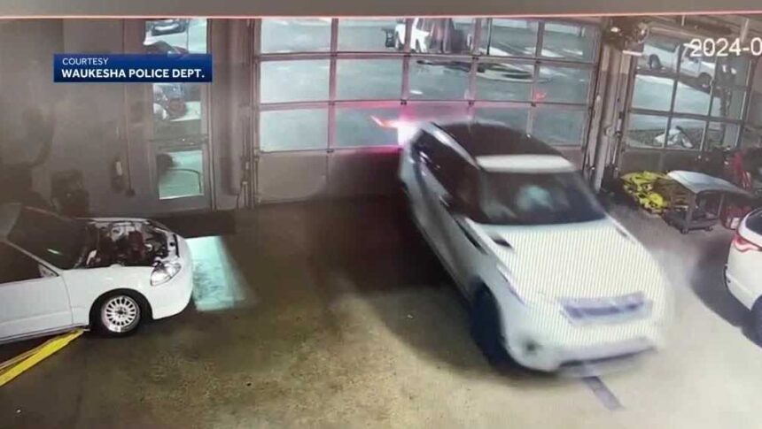 <i>Courtesy Waukesha Police Department/WISN via CNN Newsource</i><br/>New charges were filed Tuesday in a brazen theft in February at Land Rover of Waukesha.