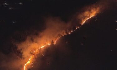 Aerial views of the Crooked Creek Fire