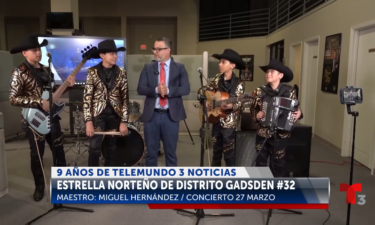 Estrella Norteño en el 9no Aniversario de Telemundo 3 Noticias