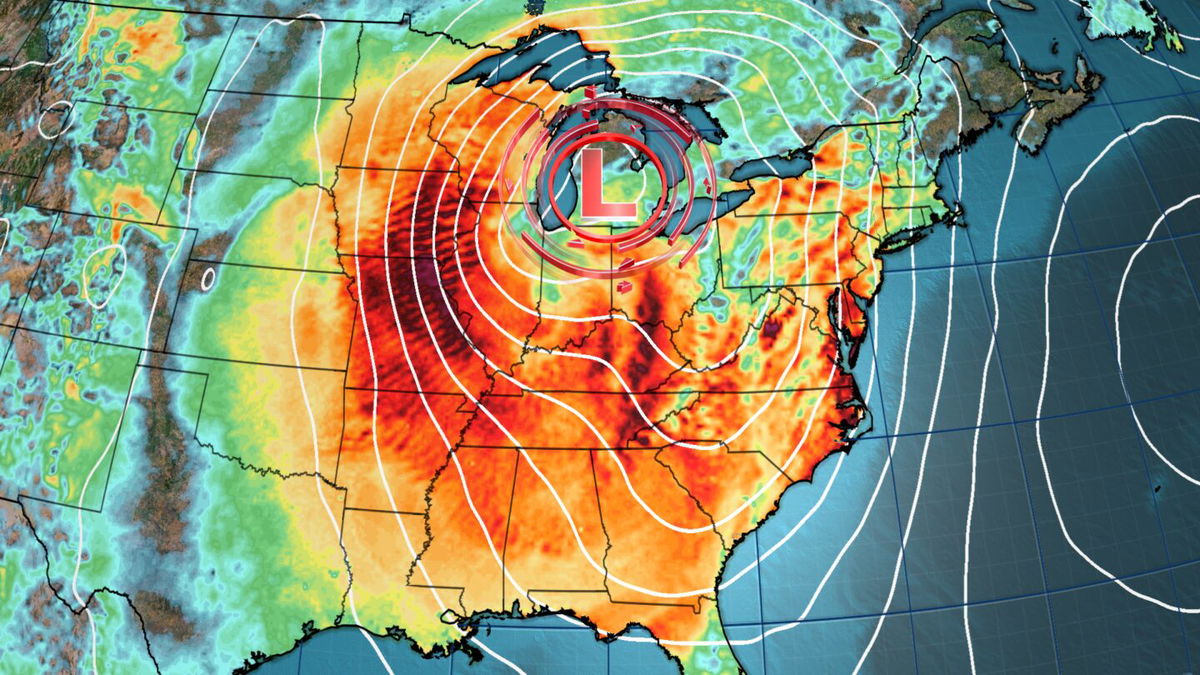 <i>CNN Weather via CNN Newsource</i><br/>An unusually powerful March storm is trekking across the country with a wide range of hazards from strong winds that could set off blizzard conditions and dust storms to severe thunderstorms that could produce tornadoes.