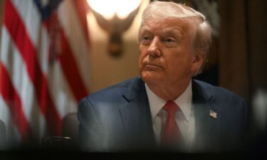 President Donald Trump speaks during a cabinet meeting at the White House in Washington