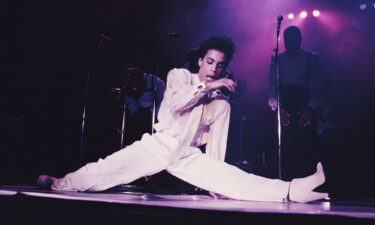 Prince performing in 1986 — the musician had an extensive collection of heels.