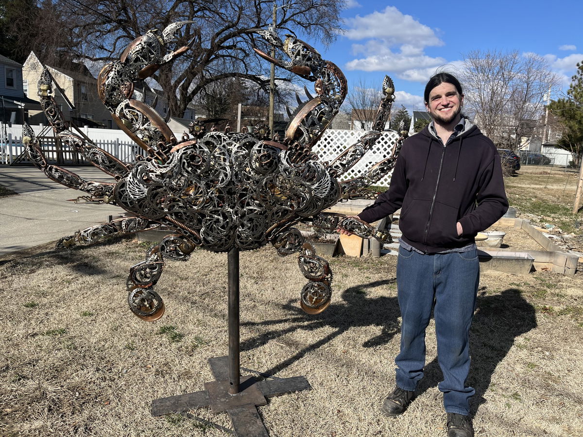 <i>Jonathan Hunter/WMAR via CNN Newsource</i><br/>Eric Magnuson is making a name for himself by turning scrap metal into works of art.