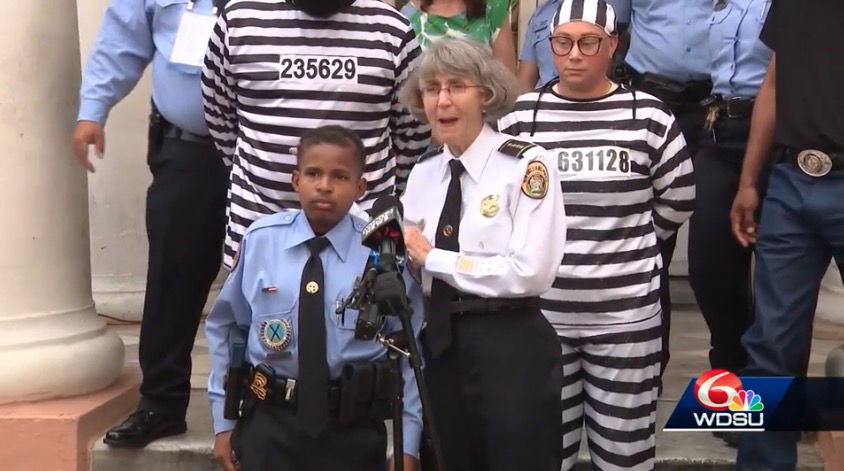 <i>WDSU via CNN Newsource</i><br/>A 13-year-old living with terminal brain cancer was celebrated by the New Orleans Police Department as he pursues his dream of becoming a police officer in as many cities as possible. Devarjaye “DJ” Daniel was diagnosed with terminal brain cancer at the age of 6.