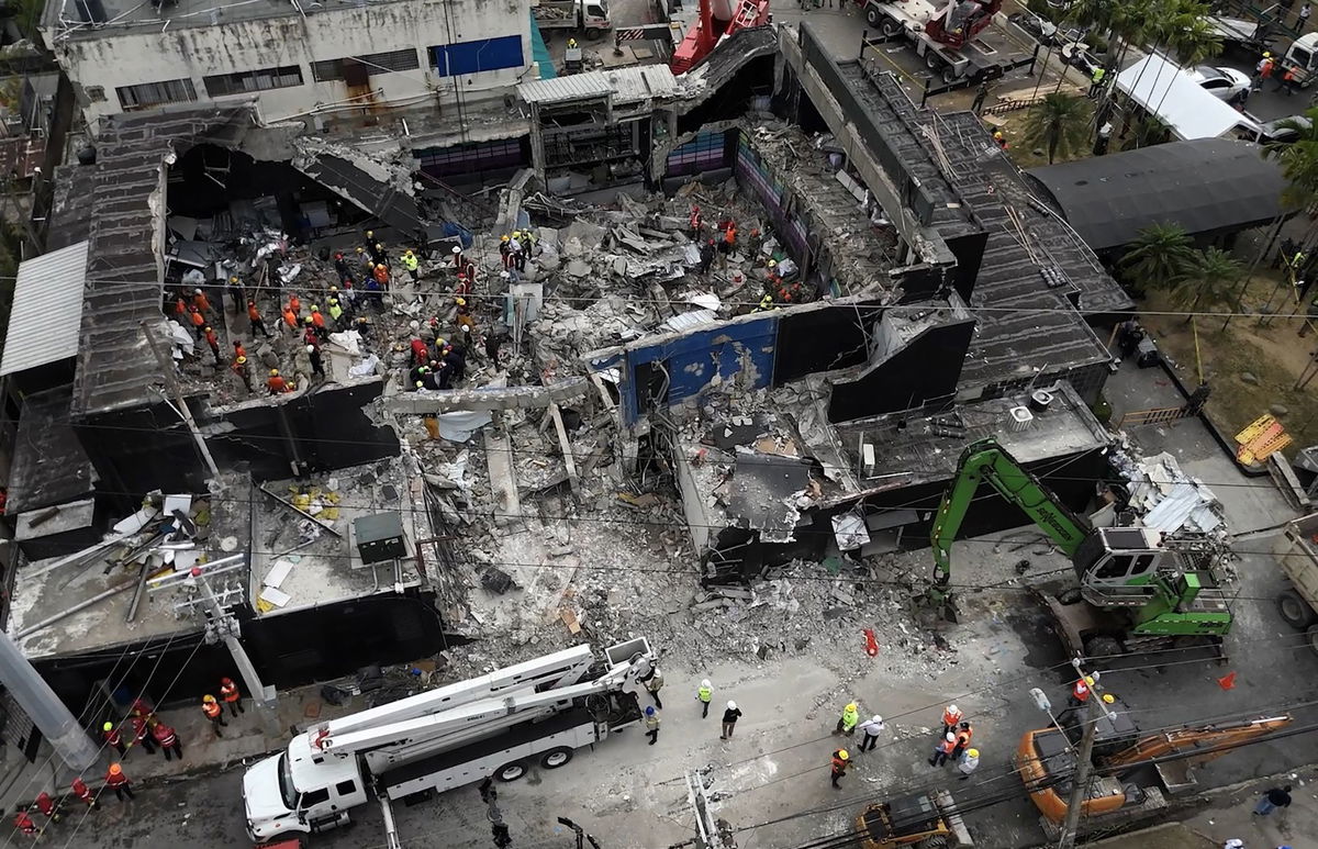 <i>Alfred Davies/AFP/Getty Images via CNN Newsource</i><br/>The Jet Set nightclub owner acknowledges that the ceiling was made of plaster tiles that frequently fell