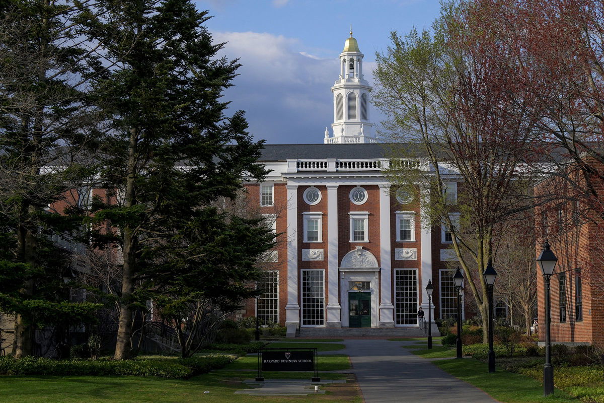 <i>Faith Ninivaggi/Reuters/File via CNN Newsource</i><br/>A view of the Business School campus of Harvard University in Cambridge