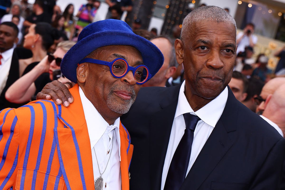 <i>Marc Piasecki/FilmMagic/Getty Images via CNN Newsource</i><br/>Spike Lee and Denzel Washington attend the "Highest 2 Lowest" red carpet at the 78th annual Cannes Film Festival at Palais des Festivals on May 19 in Cannes