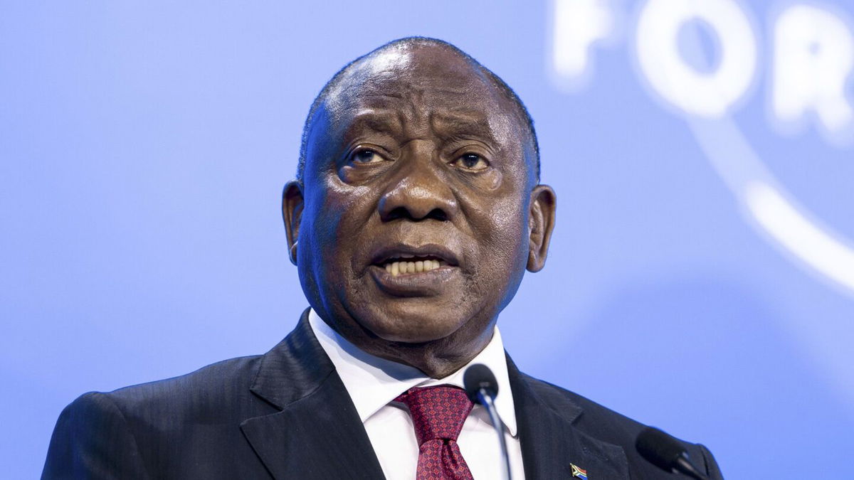 <i>Michael Buholzer/Keystone/AP via CNN Newsource</i><br/>President Ramaphosa’s trip comes just over a week after a group of 59 White South Africans arrived in the US after being granted refugee status.