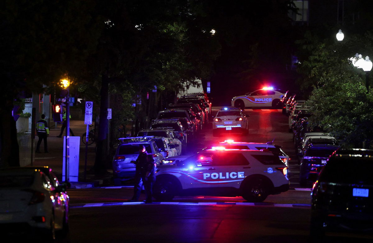<i>Jonathan Ernst/Reuters via CNN Newsource</i><br/>Israeli Ambassador to the US Yechiel Leiter and US Attorney General Pam Bondi visit the site of the shooting.