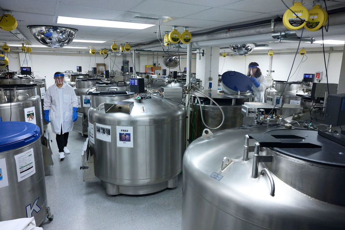 <i>Kent Dayton/Harvard T.H. Chan School of Public Health via CNN Newsource</i><br/>Frozen biobank samples collected from women over decades for the Nurses’ Health Study are in danger of being lost due to Trump funding cuts.