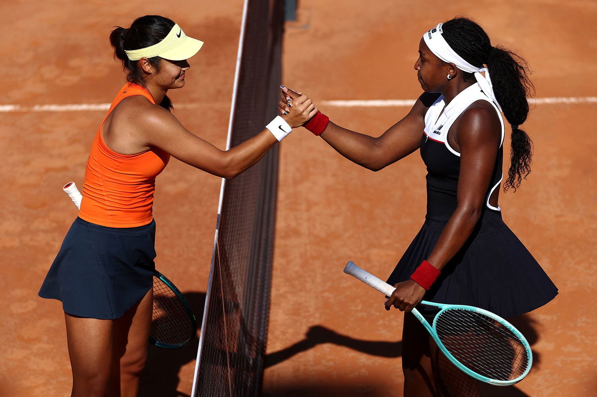 <i>Alessandra Tarantino/AP via CNN Newsource</i><br/>Coco Gauff booked her spot in the Italian Open quarterfinals with a dominant victory over Emma Raducanu.