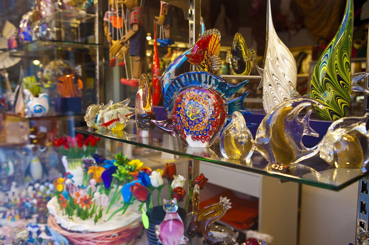 <i>Paul Biris/Moment Open/Getty Images via CNN Newsource</i><br/>Colorful Murano glass beads for sale in Venice.