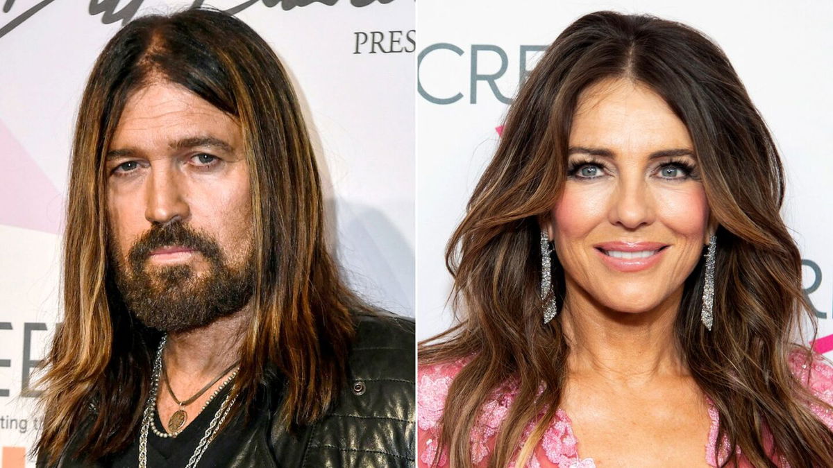 <i>AP/Getty Images via CNN Newsource</i><br/>Elizabeth Hurley is sounding pretty giddy about her relationship with Billy Ray Cyrus.