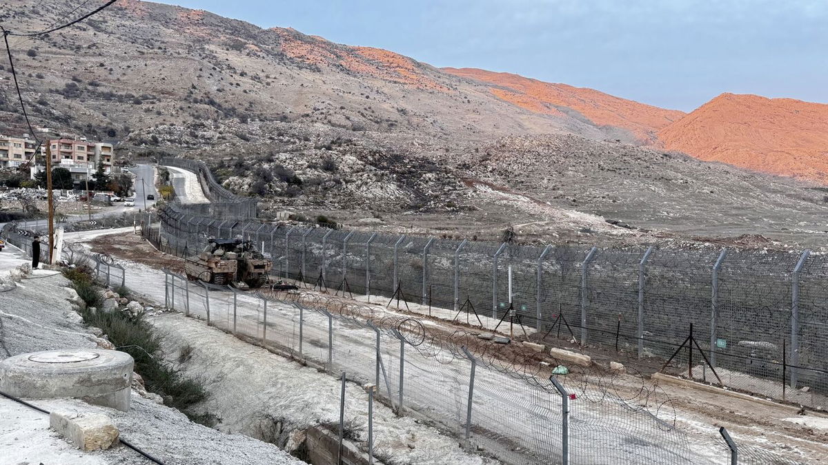 <i>Samir Abdalhade/Anadolu/Getty Images via CNN Newsource</i><br/>The border between Syria and Israeli-occupied Golan Heights in the Majdal Shams region in December 2024.