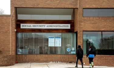 People enter a Social Security Administration office in St. Clair Shores