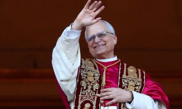 Newly elected Pope Leo XIV waves from the balcony of St. Peter's Basilica on Thursday.