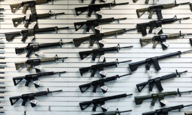 Semi-automatic rifles on display at R Guns on April 29