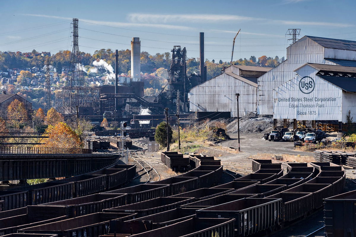 <i>Branden Eastwood/AFP/Getty Images via CNN Newsource</i><br/>The Edgar Thomas Plant of the United States Steel Corporation in Braddock