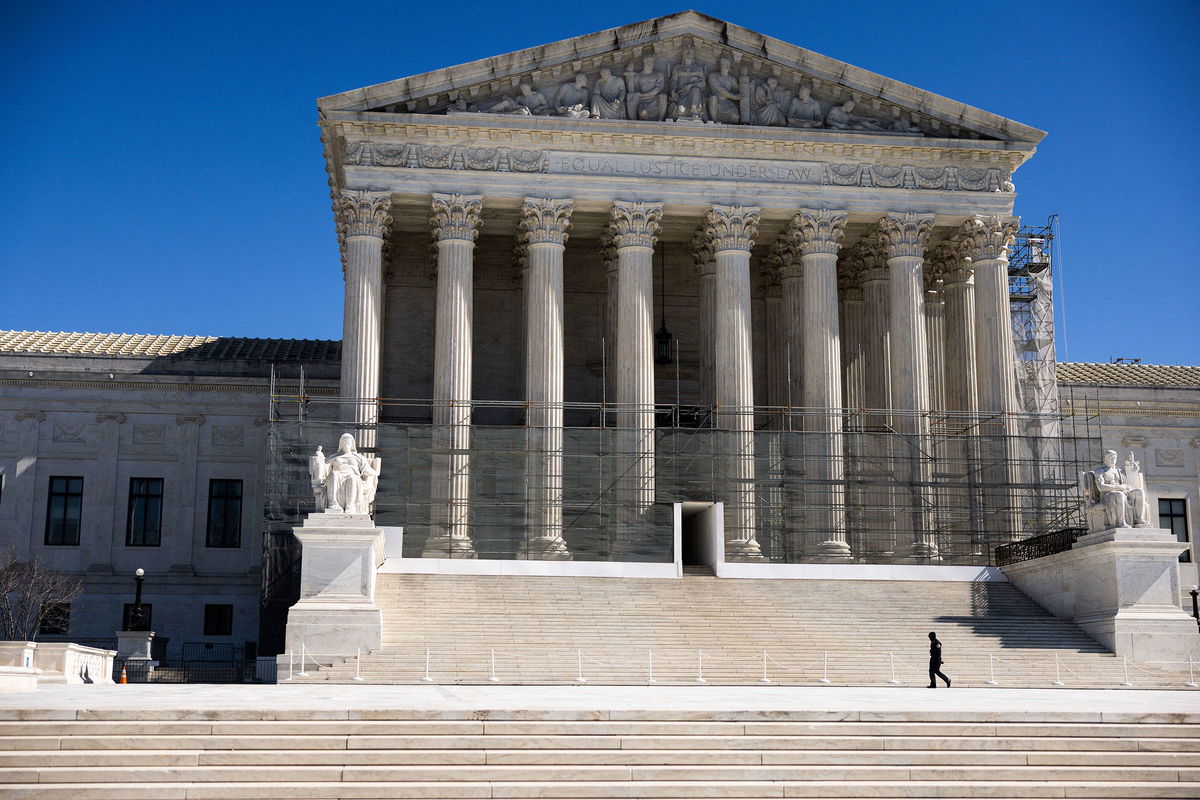 <i>Tierney L. Cross/AFP/Getty Images via CNN Newsource</i><br/>The US Supreme Court is seen in Washington