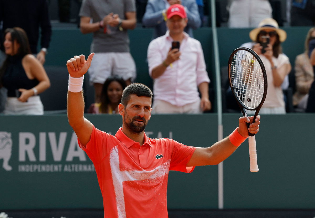 <i>Valentin Flauraud/AFP/Getty Images via CNN Newsource</i><br/>Djokovic became just the third man ever to win 100 ATP titles.