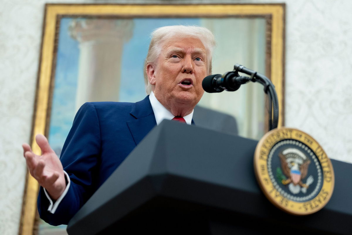 <i>Cheng Xin/Getty Images via CNN Newsource</i><br/>Stacked shipping containers