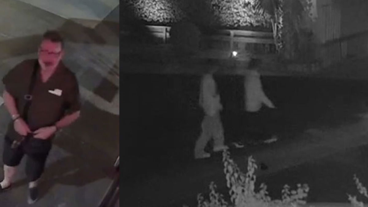 Surveillance photos of two separate anti-Semitic vandalism incident in Palm Desert 