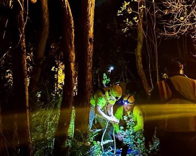 <i>Hawaii Volcanoes National Park/KITV via CNN Newsource</i><br/>A male visitor was rescued at the Hawaii Volcanoes National Park on Wednesday night after falling off of a steep cliff.