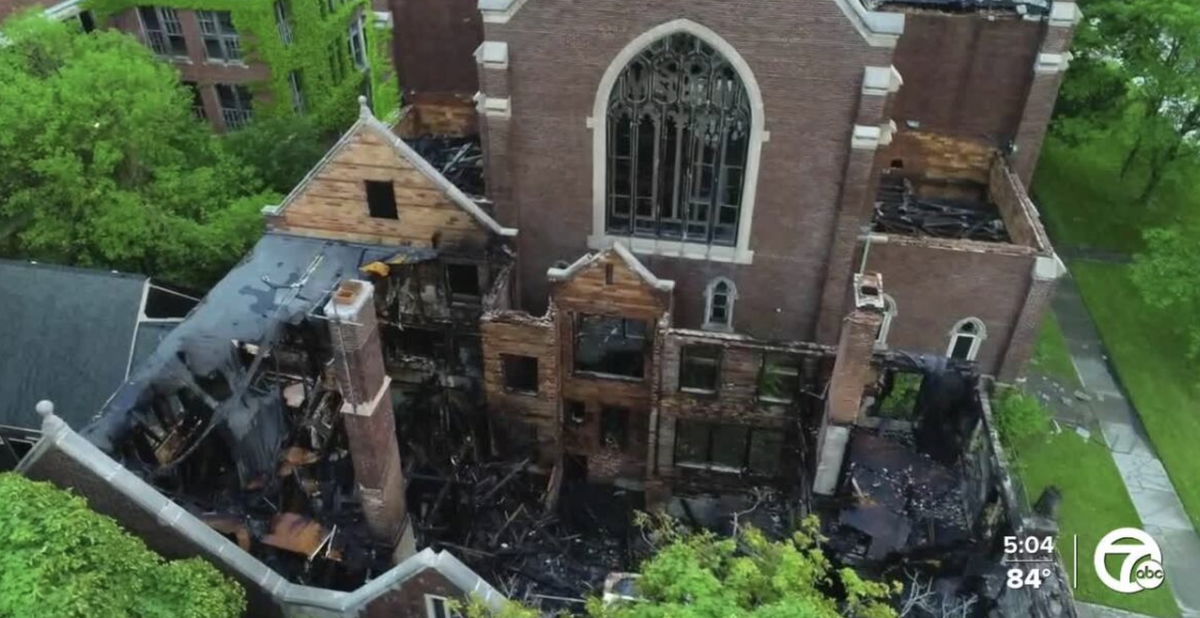 <i>WXYZ via CNN Newsource</i><br/>A fire raced through a century-old church on Detroit's side overnight. Detroit firefighters moved as fast as they could to save as much history at St. Agnes Church as they could.