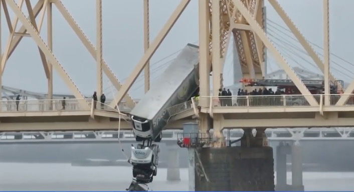 <i>WLKY via CNN Newsource</i><br/>Family has identified the man who was driving a semi that caught fire and plunged off an overpass in Louisville. On June 13
